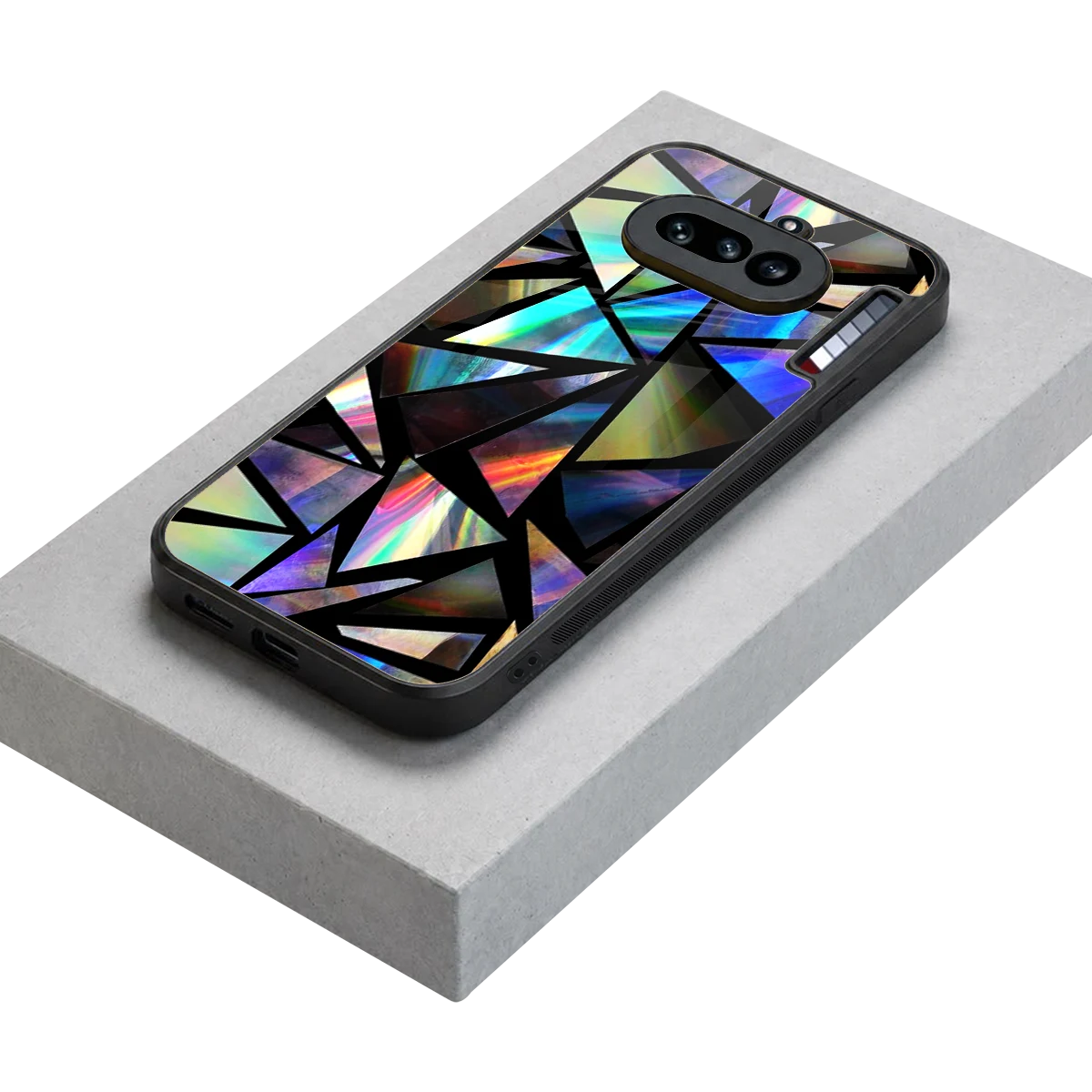 Shattered Luxe stylish phone case for nothing phone 4a | glossy glass and slim fit