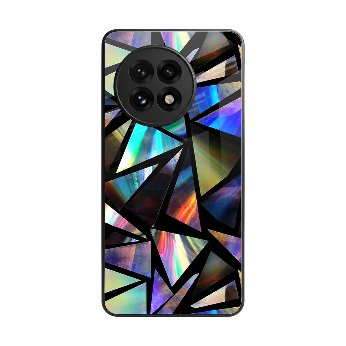 Shattered Luxe back phone cover | glass case for oneplus 13r
