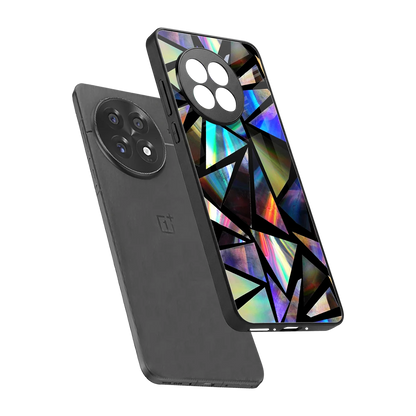 Shattered Luxe sleek oneplus 13r cover with tempered glass back and TPU edges