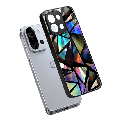 Shattered Luxe sleek oneplus 13s cover with tempered glass back and TPU edges