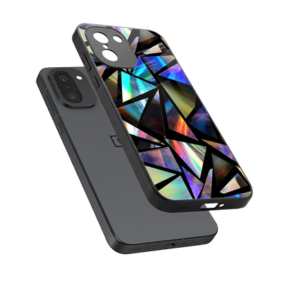 Shattered Luxe sleek oneplus 15r cover with tempered glass back and TPU edges