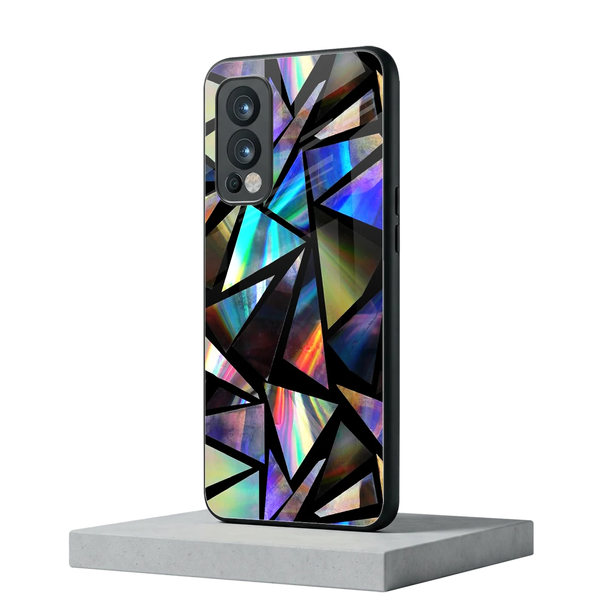 Shattered Luxe oneplus nord 2 mobile cover | shockproof glass phone case