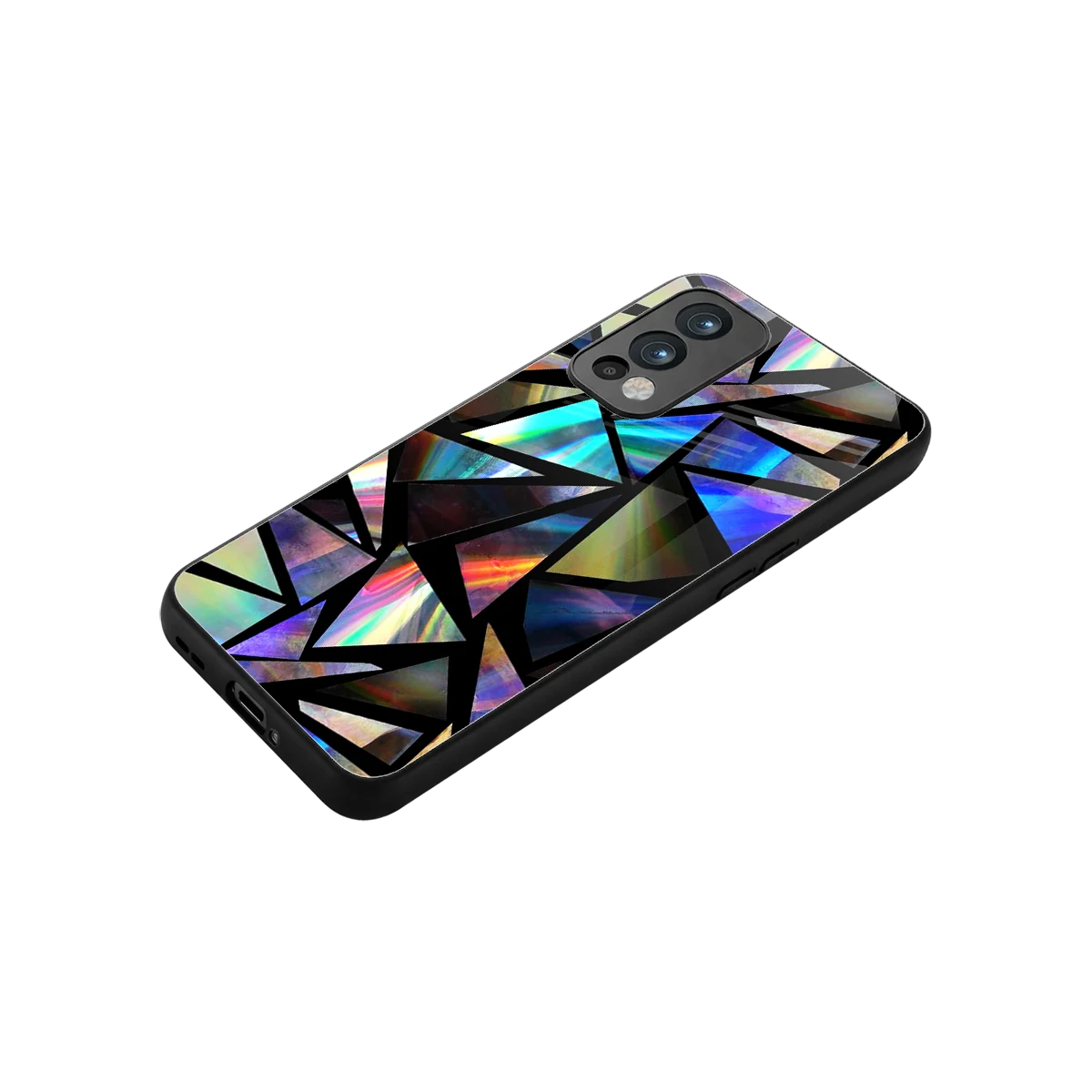 Shattered Luxe stylish phone case for oneplus nord 2 | glossy glass and slim fit