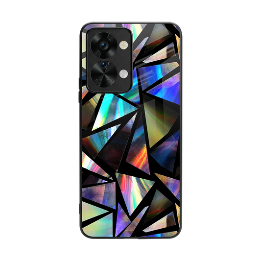 Shattered Luxe back phone cover | glass case for oneplus nord 2t