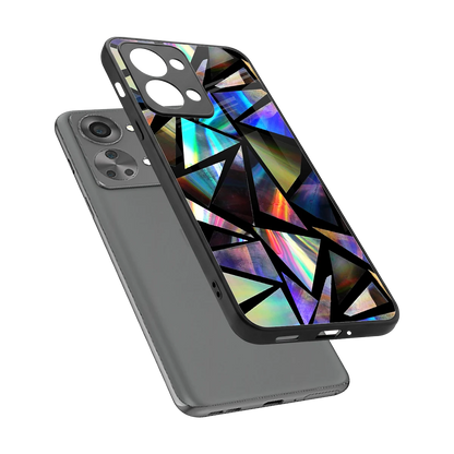 Shattered Luxe sleek oneplus nord 2t cover with tempered glass back and TPU edges