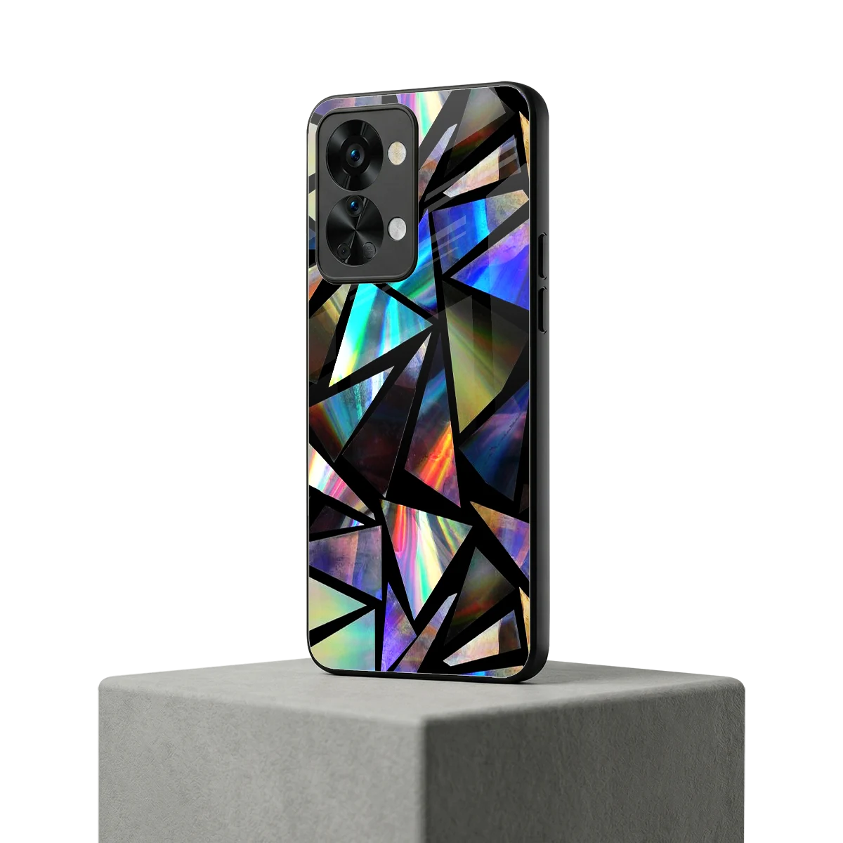 Shattered Luxe oneplus nord 2t mobile cover | shockproof glass phone case