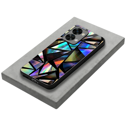Shattered Luxe stylish phone case for oneplus nord 2t | glossy glass and slim fit