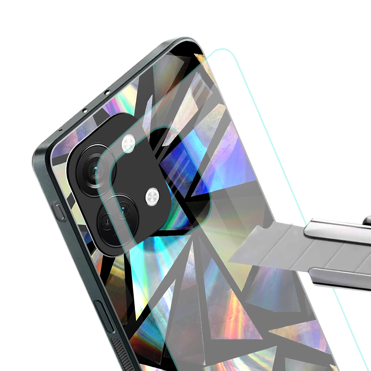 Shattered Luxe stylish phone case for oneplus nord 3 | glossy glass and slim fit