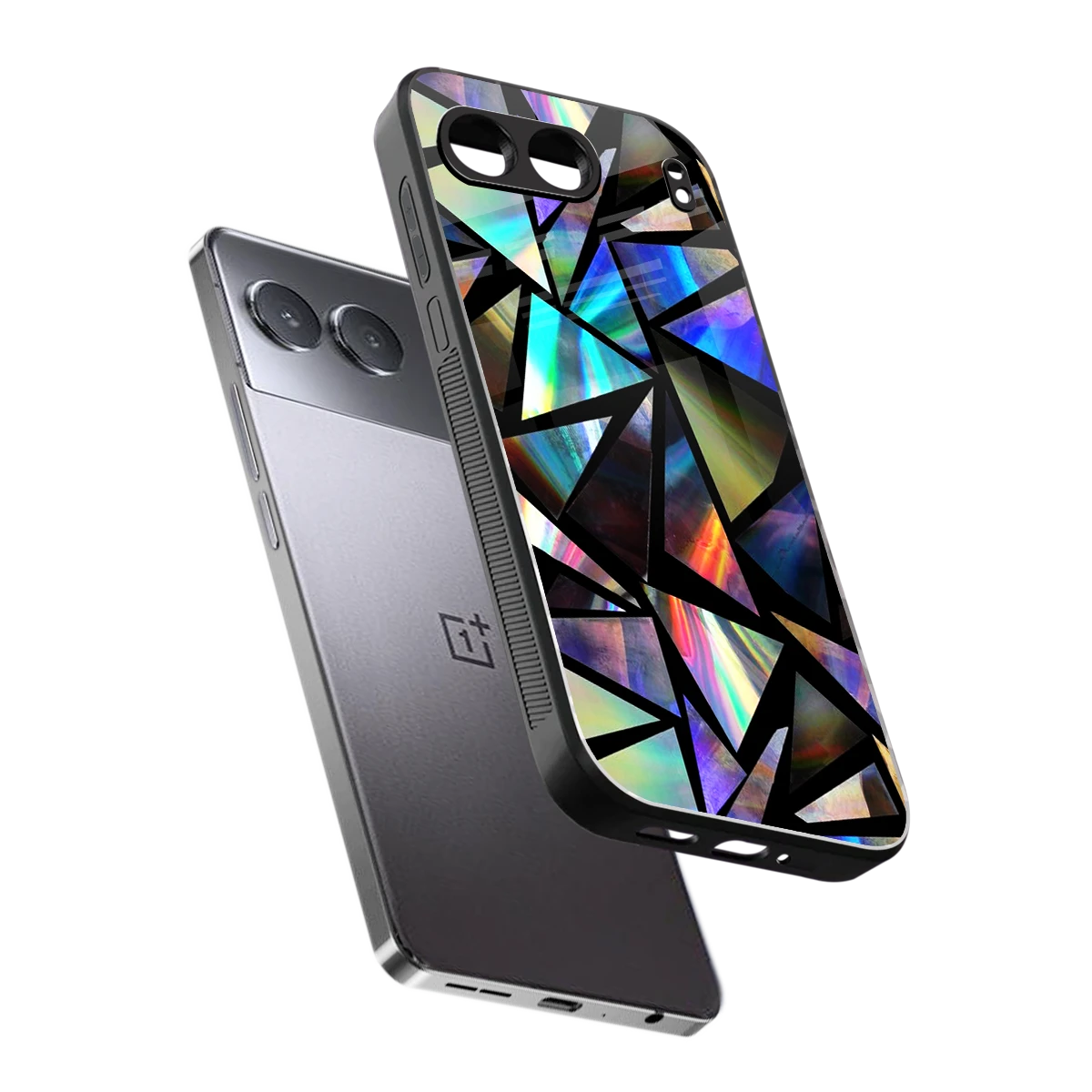 Shattered Luxe sleek oneplus nord 4 cover with tempered glass back and TPU edges