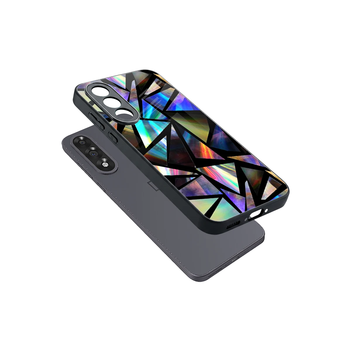 Shattered Luxe sleek oneplus nord 5 cover with tempered glass back and TPU edges
