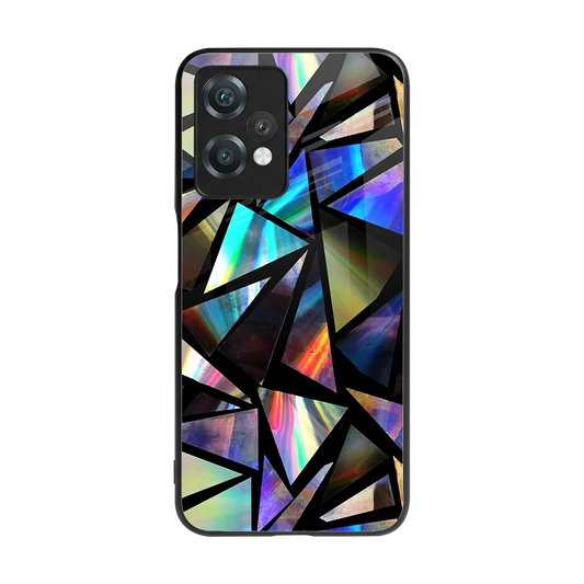 Shattered Luxe back phone cover | glass case for oneplus nord ce 2 lite
