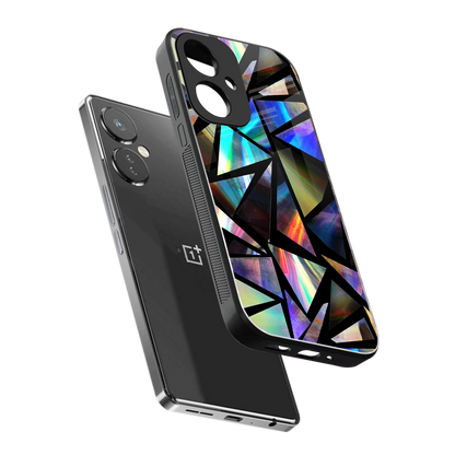 Shattered Luxe sleek oneplus nord ce 3 cover with tempered glass back and TPU edges