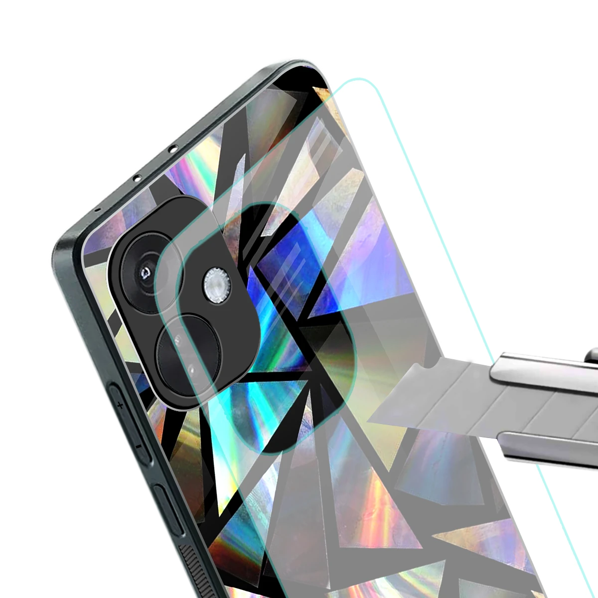 Shattered Luxe stylish phone case for oneplus nord ce 3 | glossy glass and slim fit