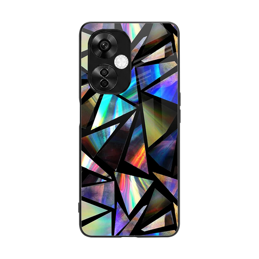 Shattered Luxe back phone cover | glass case for oneplus nord ce 3 lite