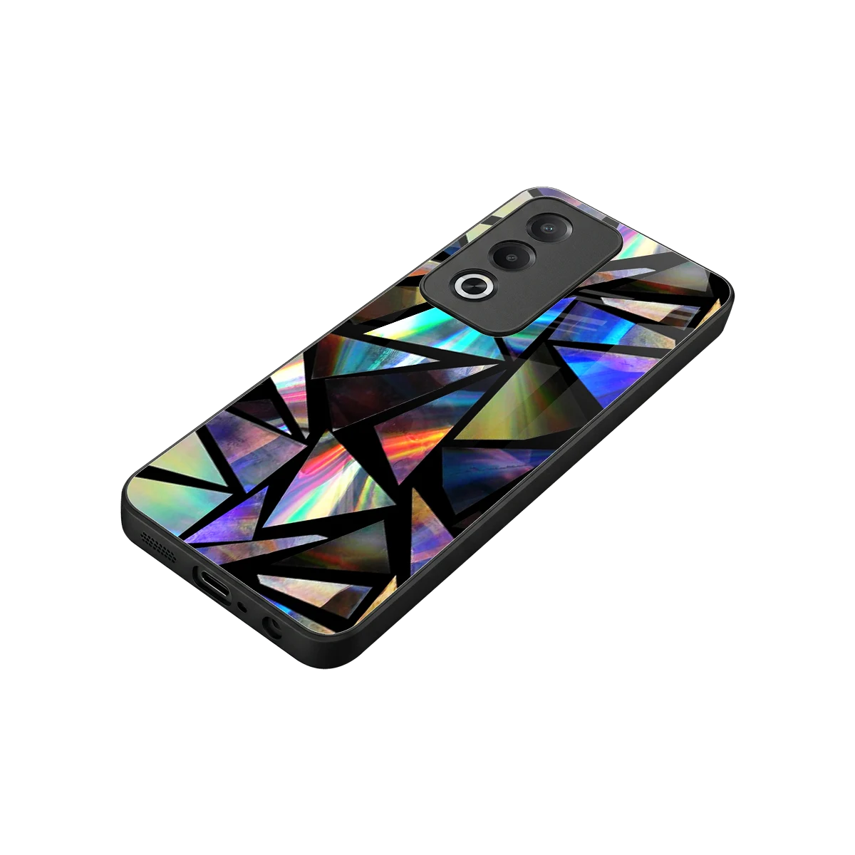 Shattered Luxe stylish phone case for oppo a3 pro | glossy glass and slim fit