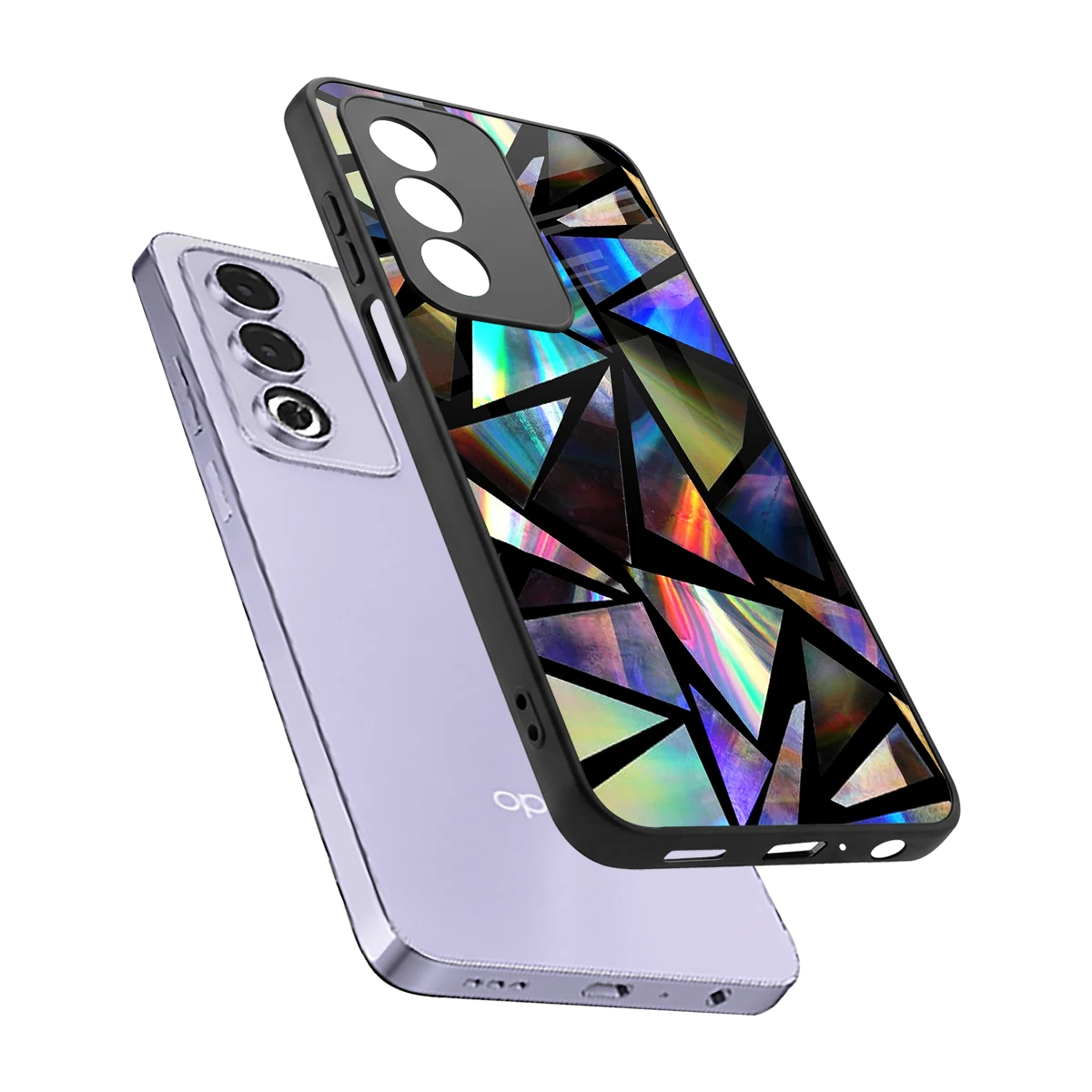 Shattered Luxe sleek oppo a3 pro cover with tempered glass back and TPU edges