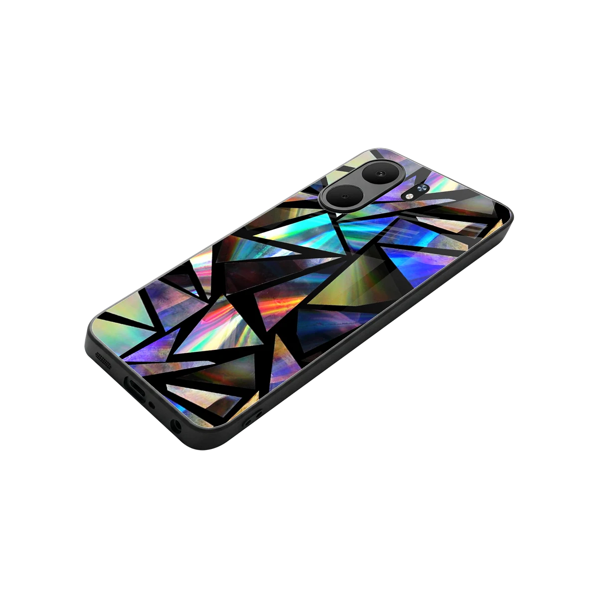 Shattered Luxe stylish phone case for oppo a5x 5g | glossy glass and slim fit