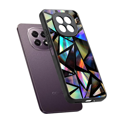 Shattered Luxe sleek oppo f29 5g cover with tempered glass back and TPU edges