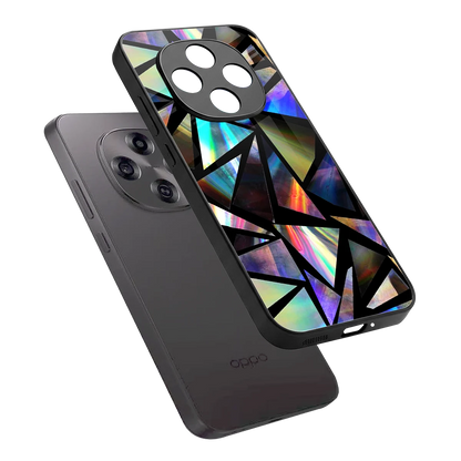 Shattered Luxe sleek oppo f31 pro 5g cover with tempered glass back and TPU edges