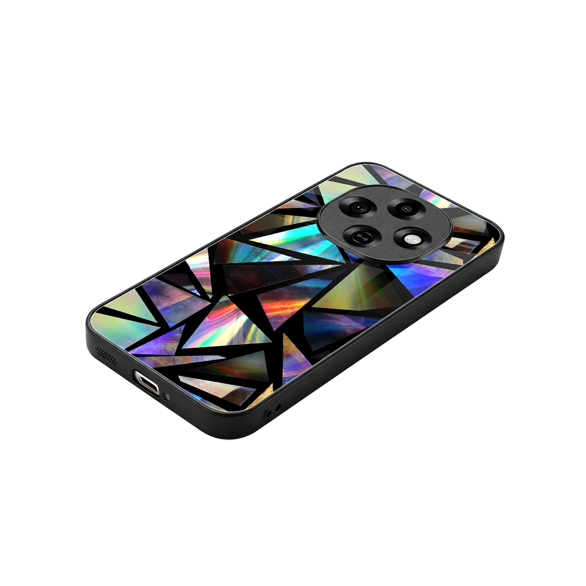 Shattered Luxe stylish phone case for oppo f31 pro 5g | glossy glass and slim fit
