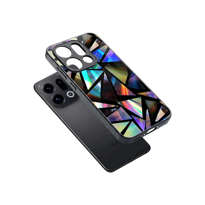 Shattered Luxe sleek oppo find x9 cover with tempered glass back and TPU edges