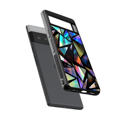 Shattered Luxe sleek google pixel 6 pro cover with tempered glass back and TPU edges