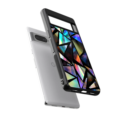 Shattered Luxe sleek google pixel 7 pro cover with tempered glass back and TPU edges