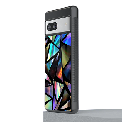 Shattered Luxe stylish phone case for google pixel 7a | glossy glass and slim fit