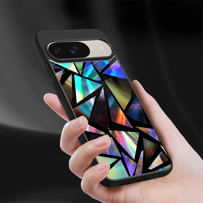 Shattered Luxe sleek google pixel 9 cover with tempered glass back and TPU edges