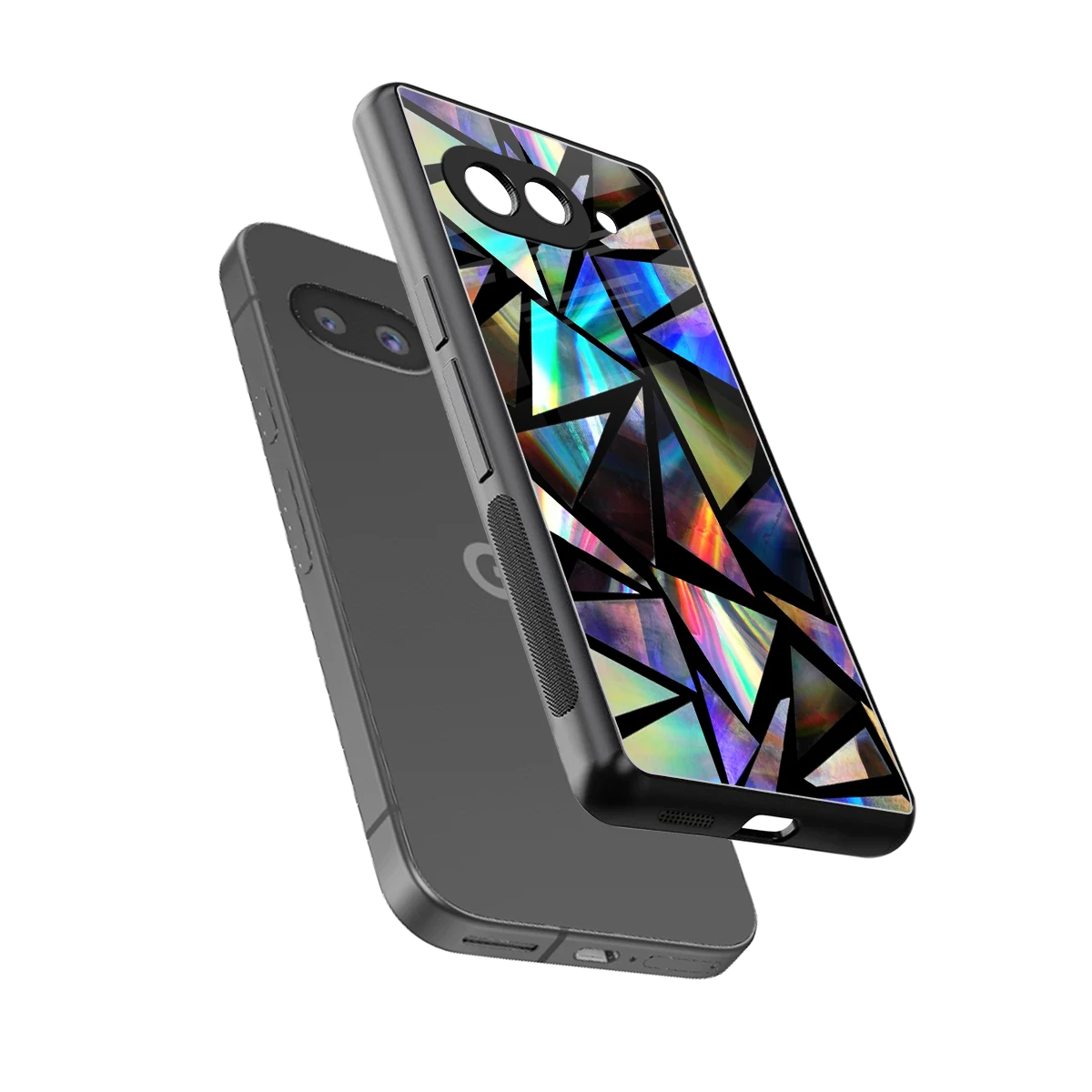 Shattered Luxe sleek google pixel 10a cover with tempered glass back and TPU edges