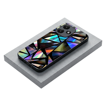 Shattered Luxe stylish phone case for redmi 12 5g | glossy glass and slim fit