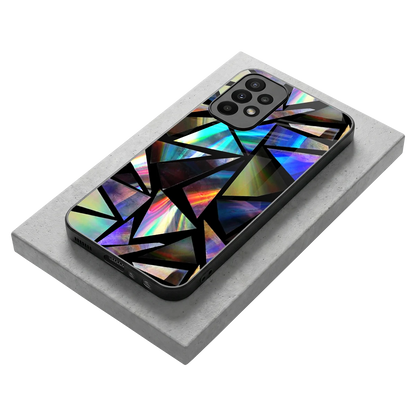 Shattered Luxe stylish phone case for samsung galaxy a23 | glossy glass and slim fit