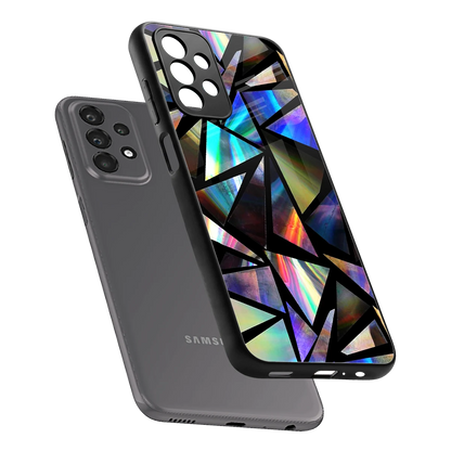 Shattered Luxe sleek samsung galaxy a23 cover with tempered glass back and TPU edges