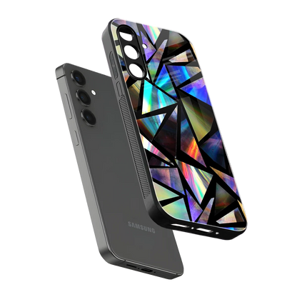 Shattered Luxe sleek samsung galaxy a14 5g cover with tempered glass back and TPU edges