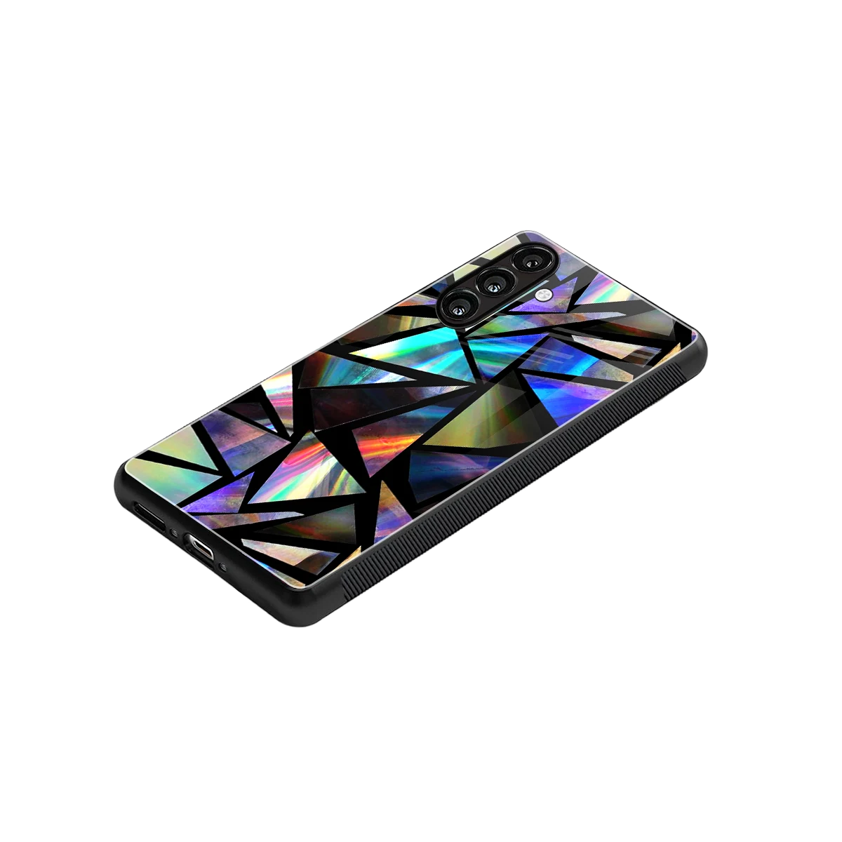 Shattered Luxe stylish phone case for samsung galaxy a14 5g | glossy glass and slim fit