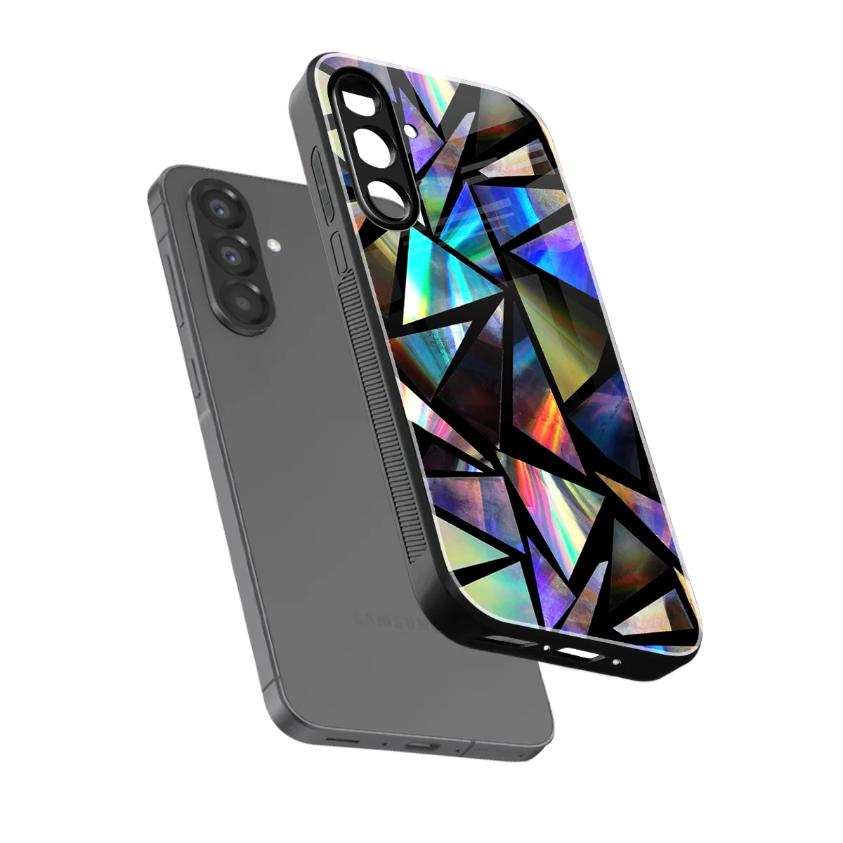 Shattered Luxe sleek samsung galaxy a17 5g cover with tempered glass back and TPU edges