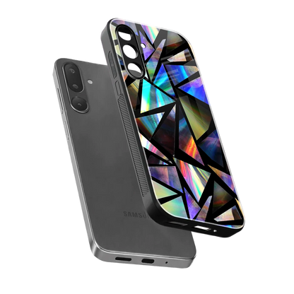 Shattered Luxe sleek samsung galaxy m56 5g cover with tempered glass back and TPU edges