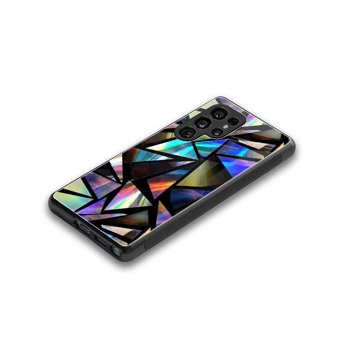 Shattered Luxe stylish phone case for samsung galaxy s25 ultra | glossy glass and slim fit