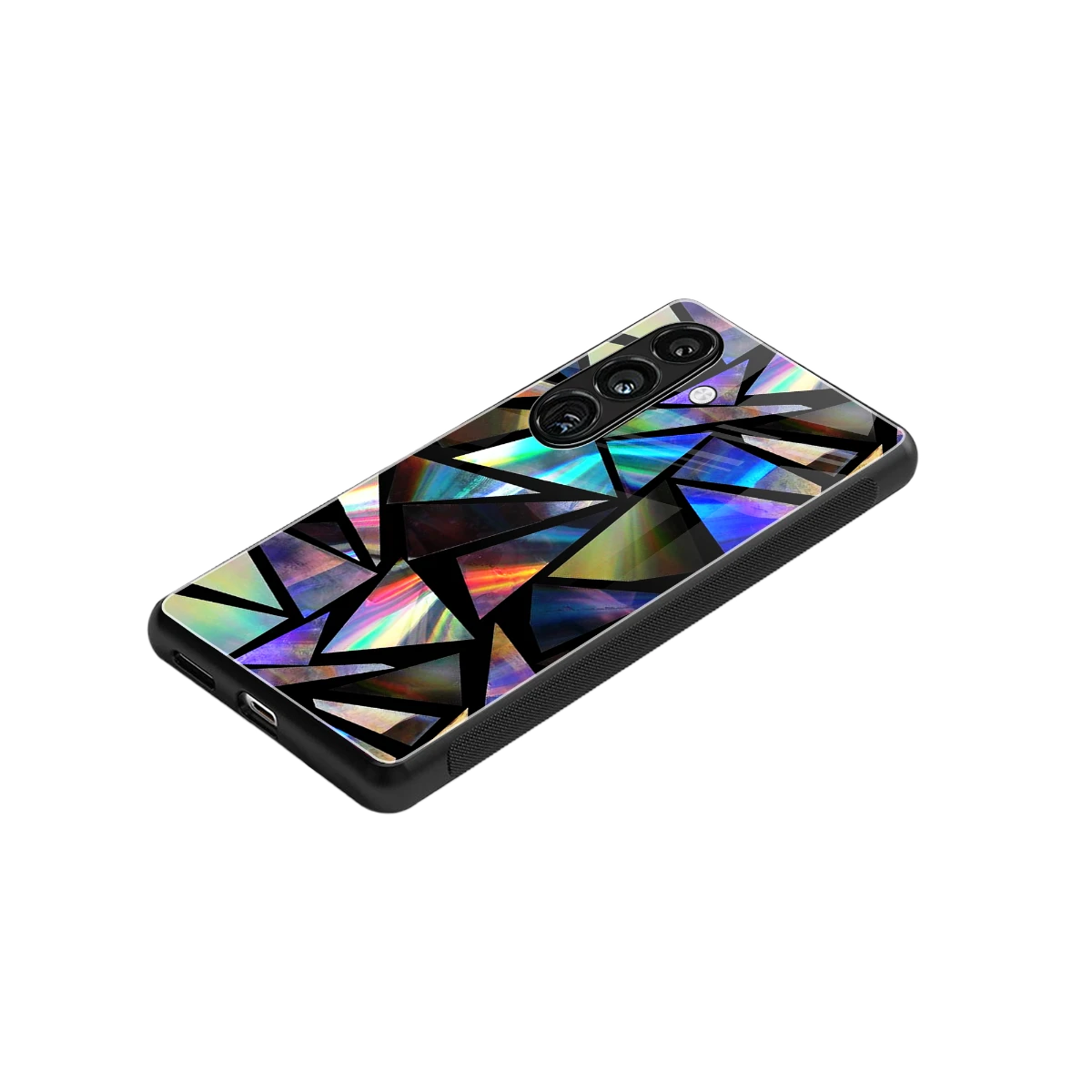 Shattered Luxe stylish phone case for samsung galaxy s23 fe | glossy glass and slim fit