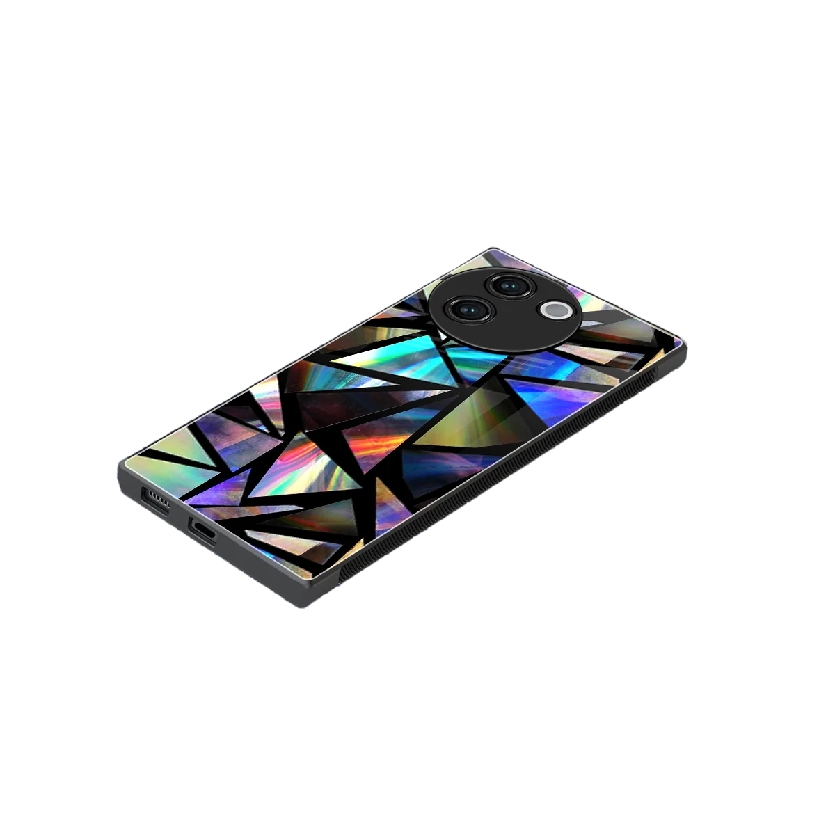 Shattered Luxe stylish phone case for vivo v30e | glossy glass and slim fit