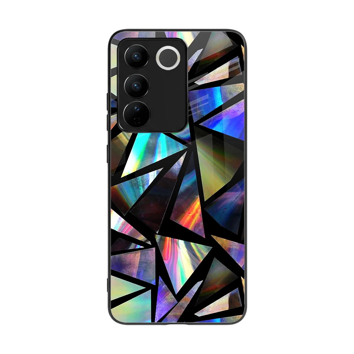Shattered Luxe back phone cover | glass case for vivo v27 5g