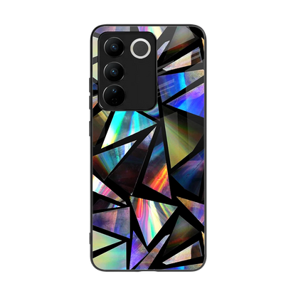 Shattered Luxe back phone cover | glass case for vivo v27 5g