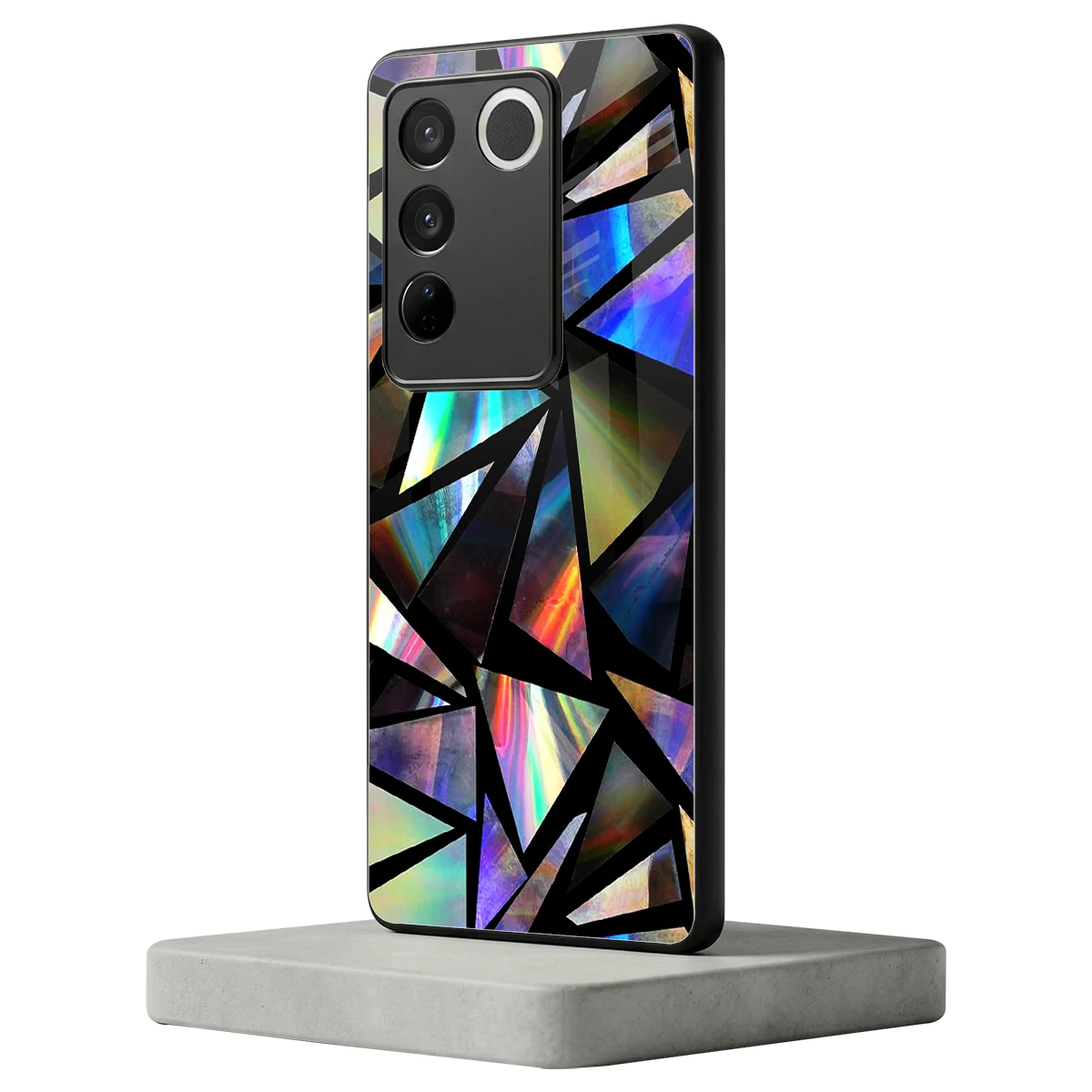Shattered Luxe vivo v27 5g mobile cover | shockproof glass phone case