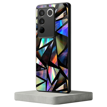 Shattered Luxe vivo v27 5g mobile cover | shockproof glass phone case