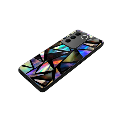 Shattered Luxe stylish phone case for vivo v27 5g | glossy glass and slim fit
