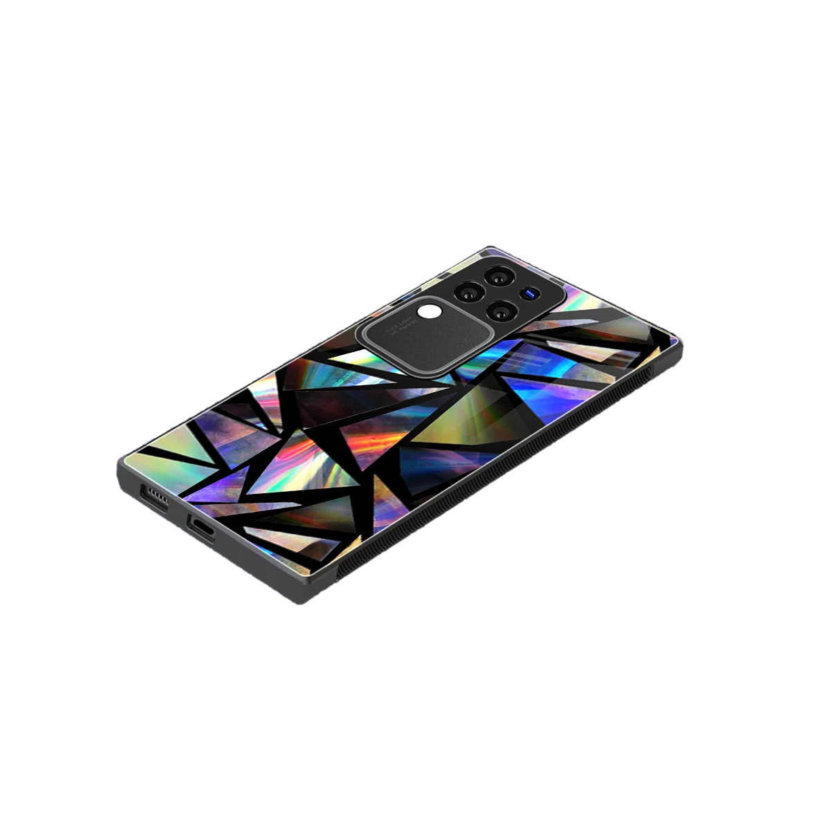 Shattered Luxe stylish phone case forvivo v30 pro | glossy glass and slim fit