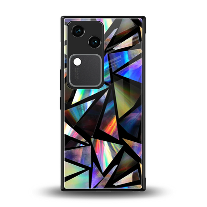 Shattered Luxe back phone cover | glass case for vivo v30