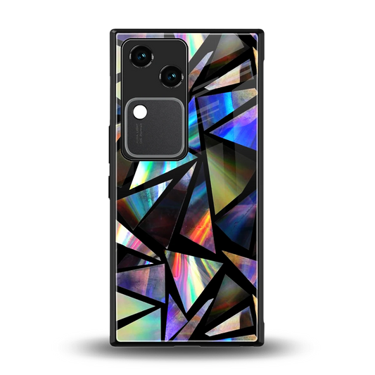 Shattered Luxe back phone cover | glass case for vivo v30