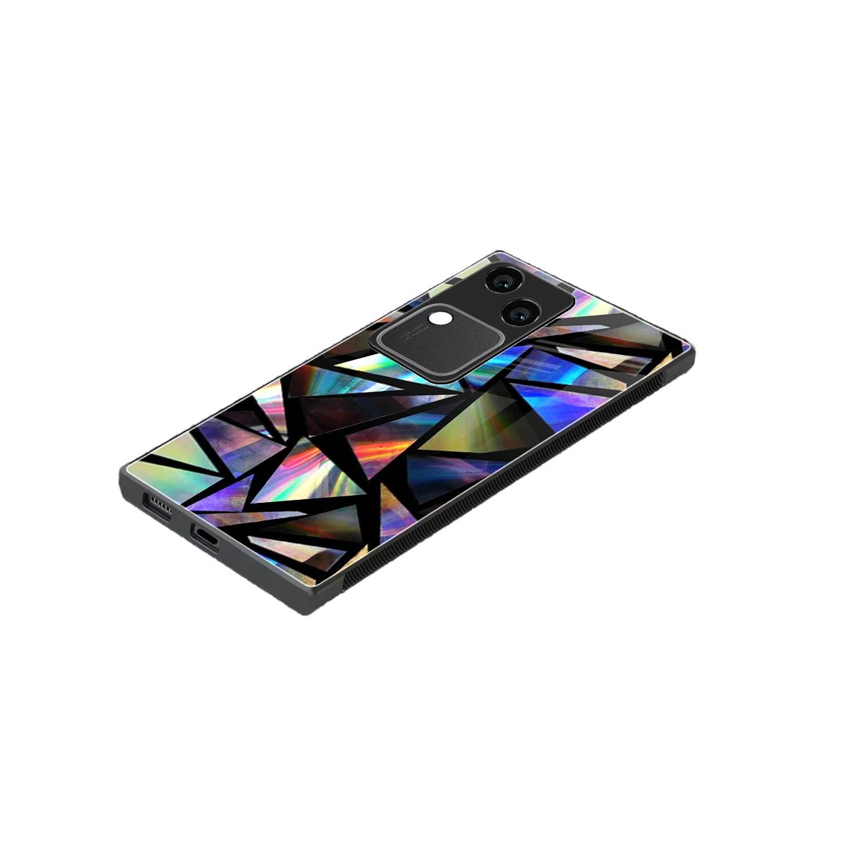 Shattered Luxe stylish phone case for vivo v30 | glossy glass and slim fit