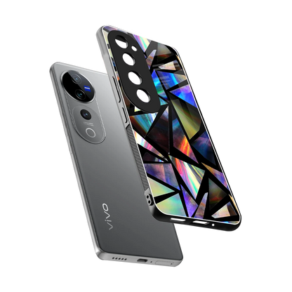 Shattered Luxe sleek vivo v40 pro cover with tempered glass back and TPU edges